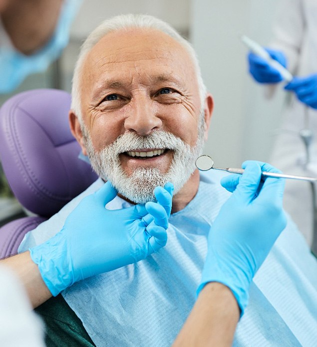 A man at a dental check-up