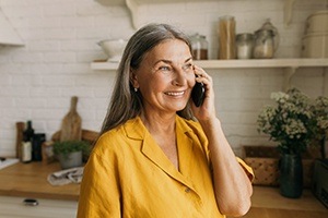 Woman talking on the phone