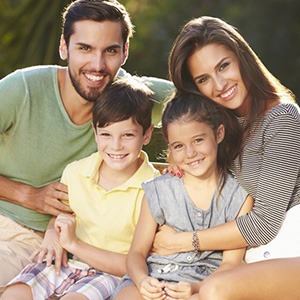 Smiling family