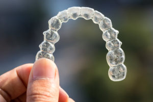 Invisalign trays provided by a dentist