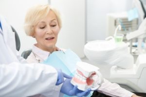 dental patient learning about full mouth reconstruction