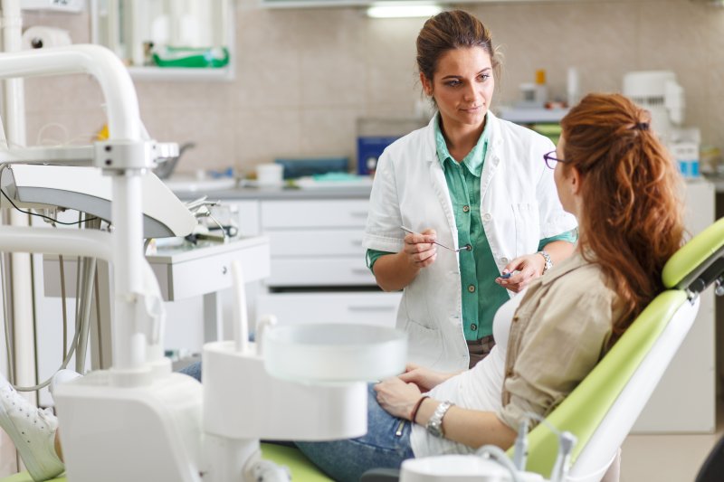 dentist talking to a patient