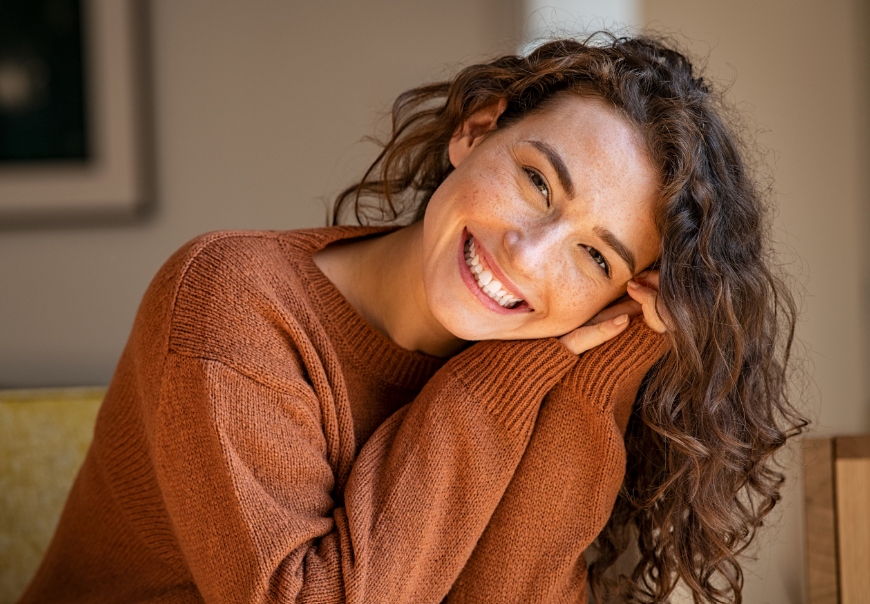Woman smiling